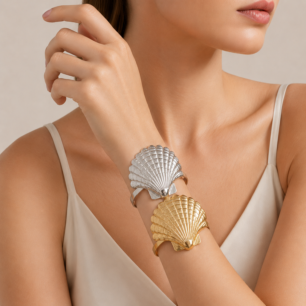Scallop Shell Cuff Bracelet