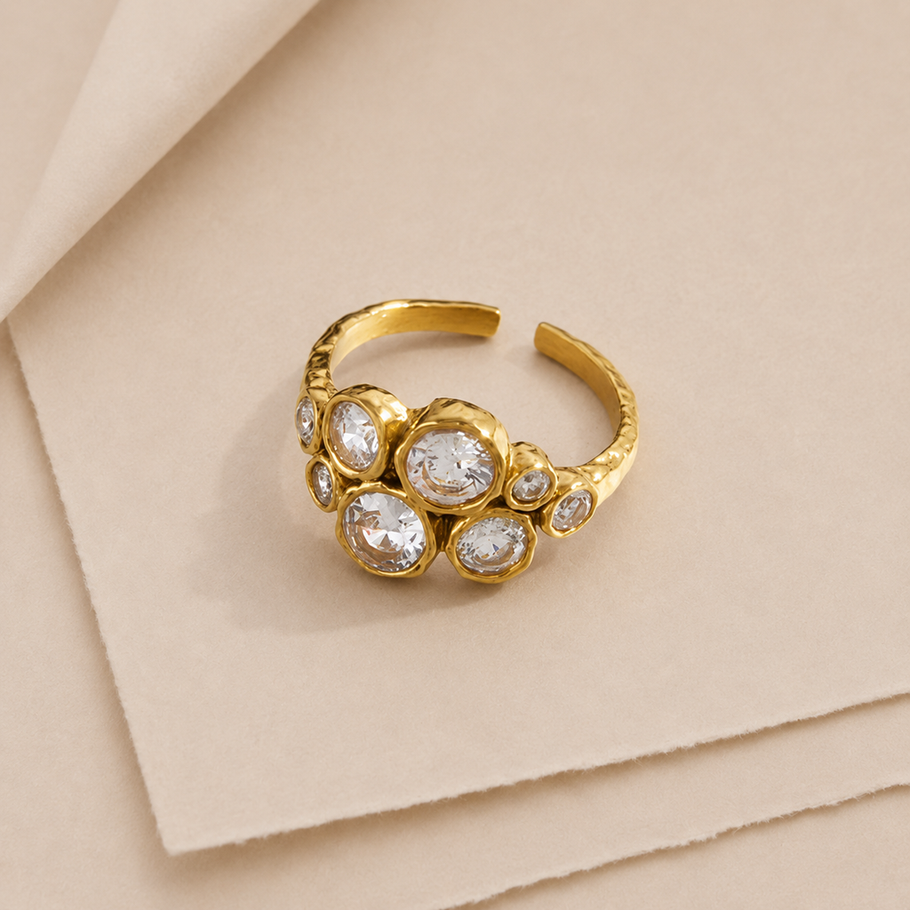 Sculptural Sparkle Ring
