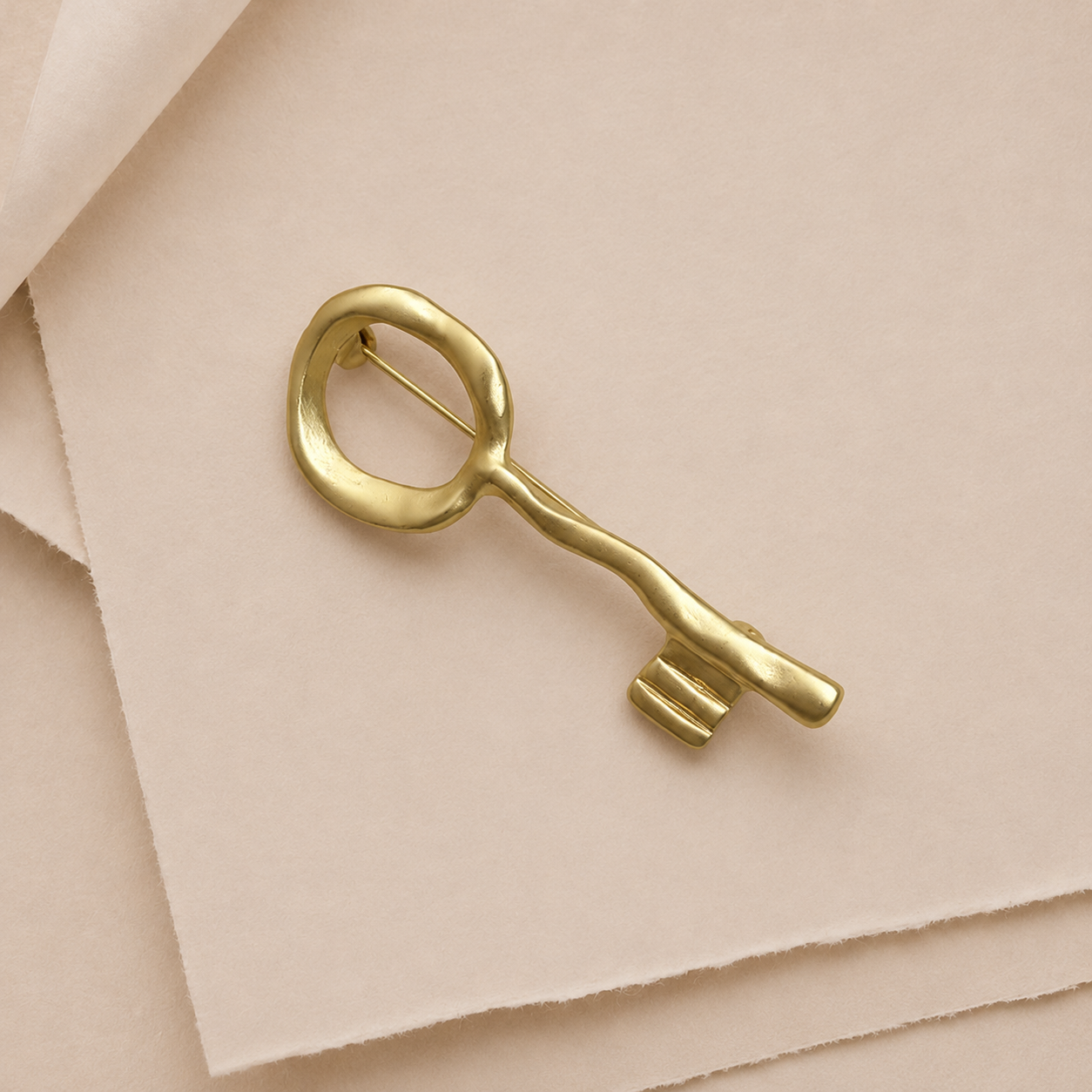 Vintage Key Statement Brooch