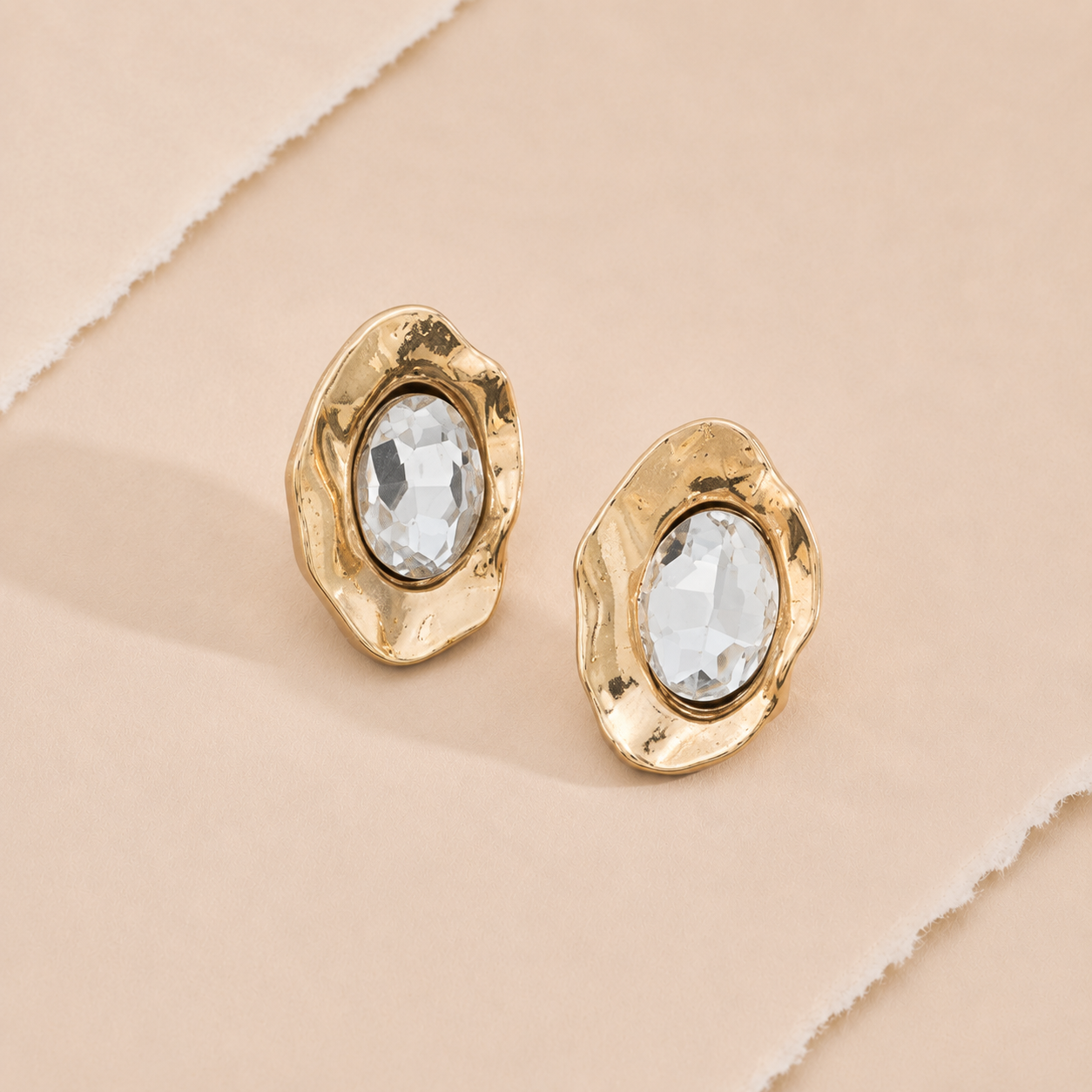 Oval Accent Statement Stud Earrings