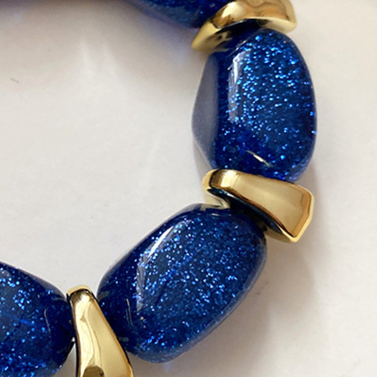 Chunky Glitter Bead Stretch Bracelet