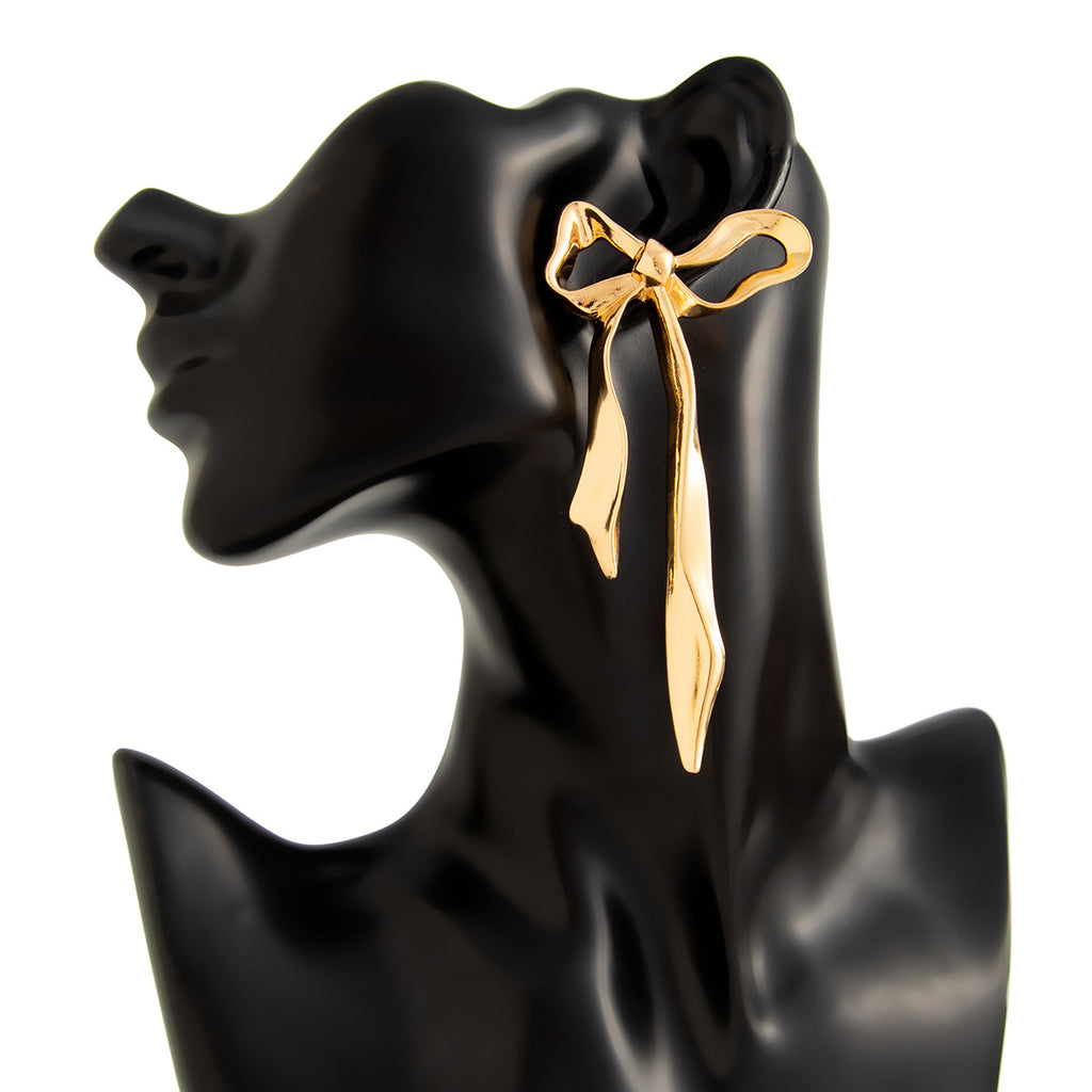 Oversized Bow Drop Earrings