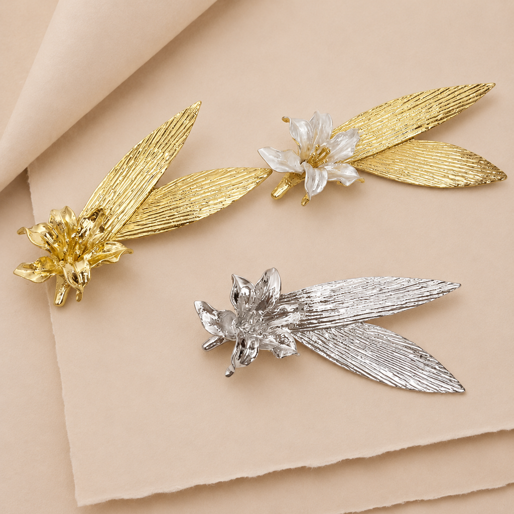 Flower & Leaf Statement Brooch