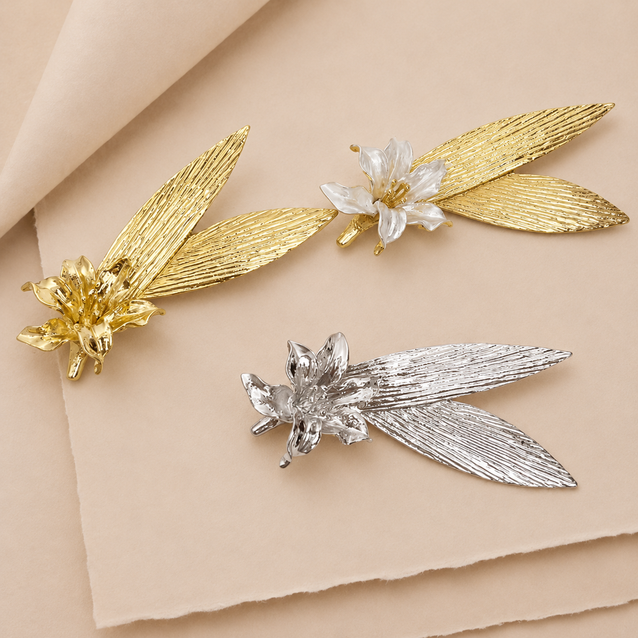 Flower & Leaf Statement Brooch