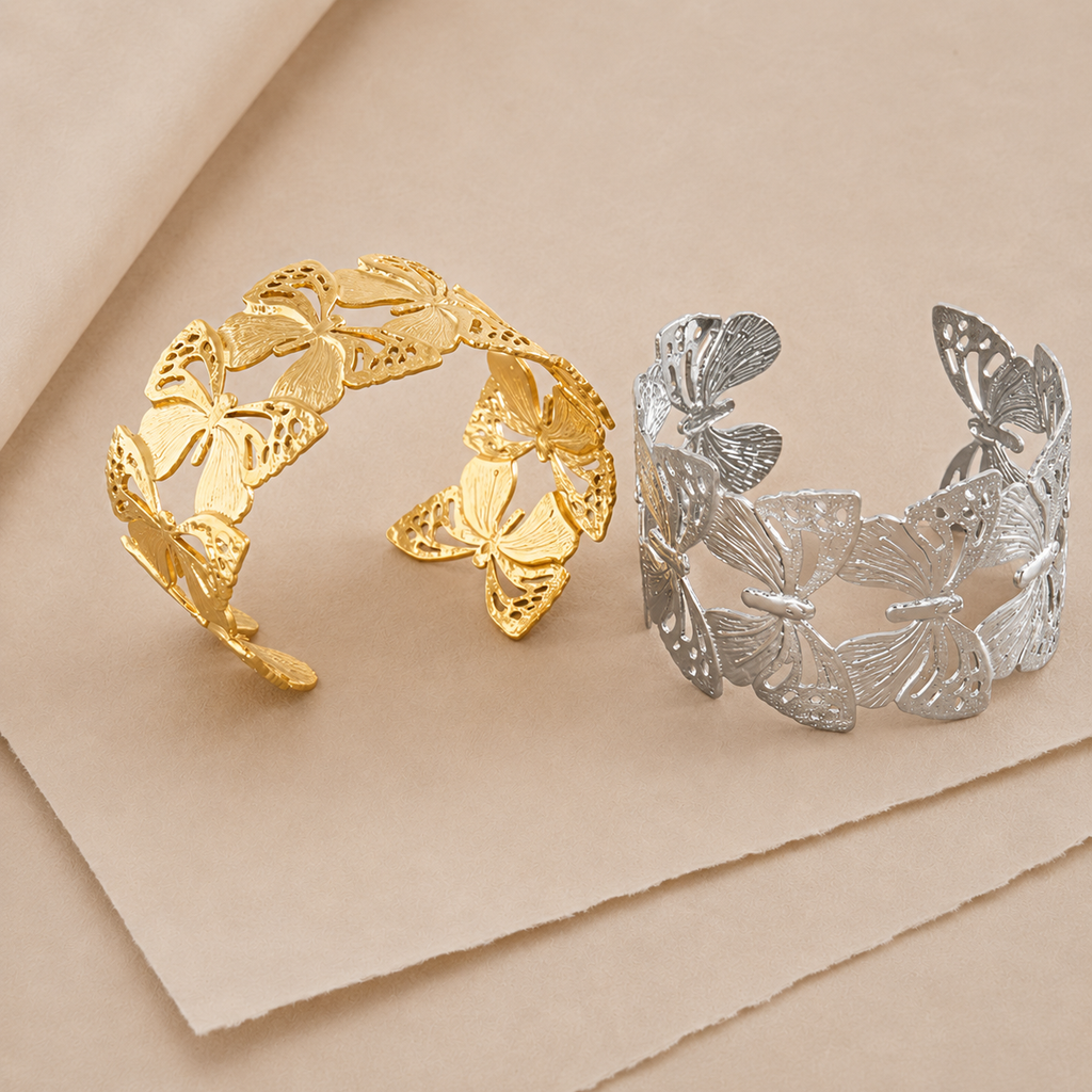 Butterfly Open Cuff Bracelet
