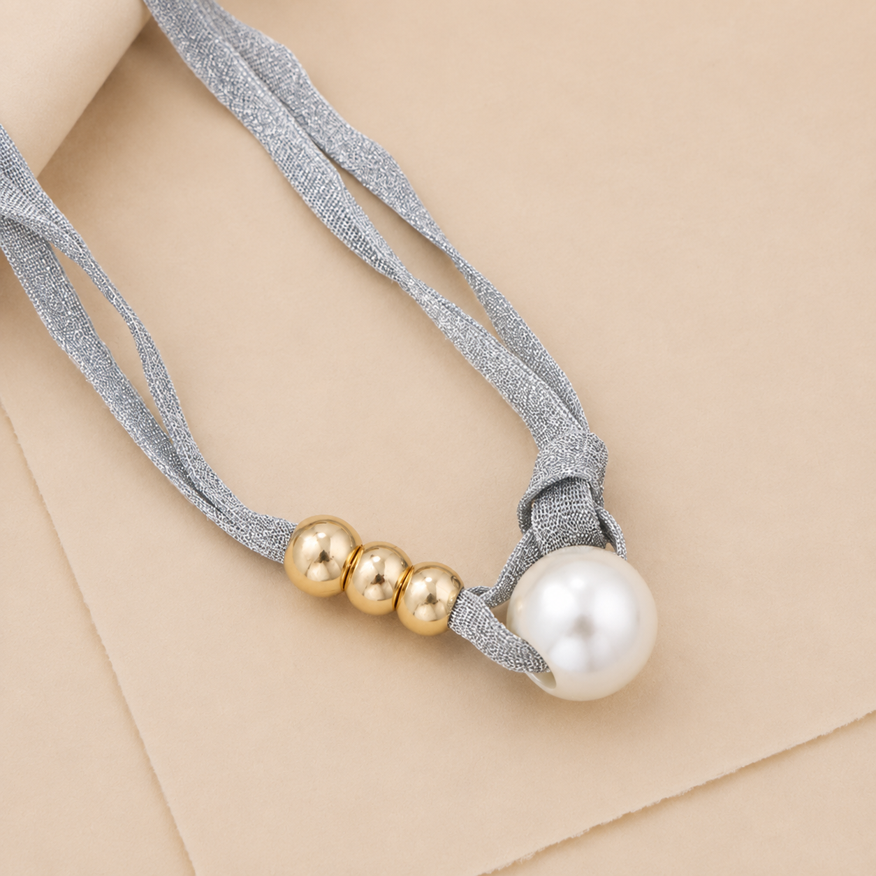 Tie-Detail Pendant Necklace