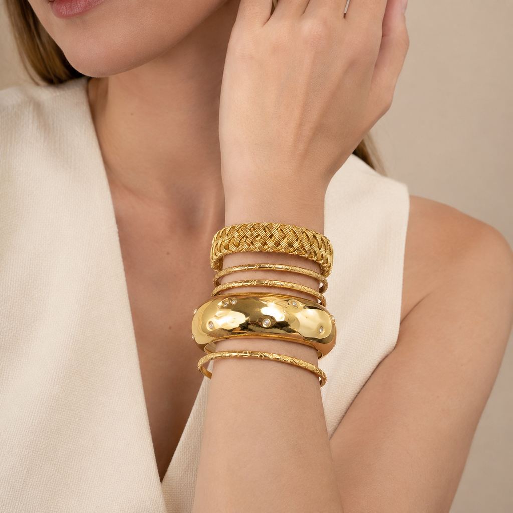 Mixed Bangle Bracelet Stack