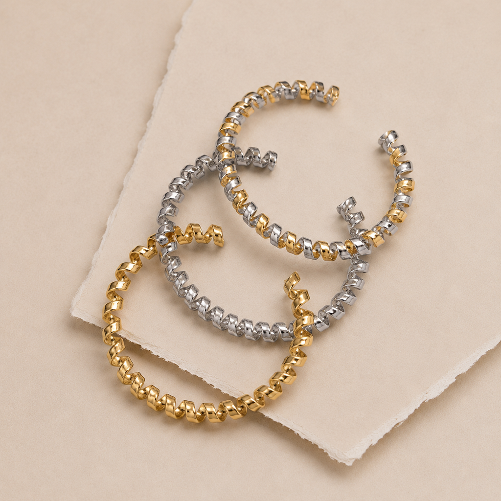 Spiral Coil Cuff Bracelet