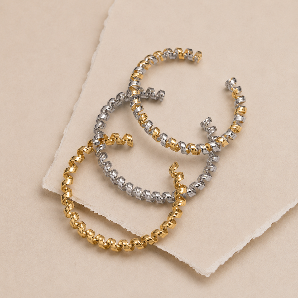 Spiral Coil Cuff Bracelet