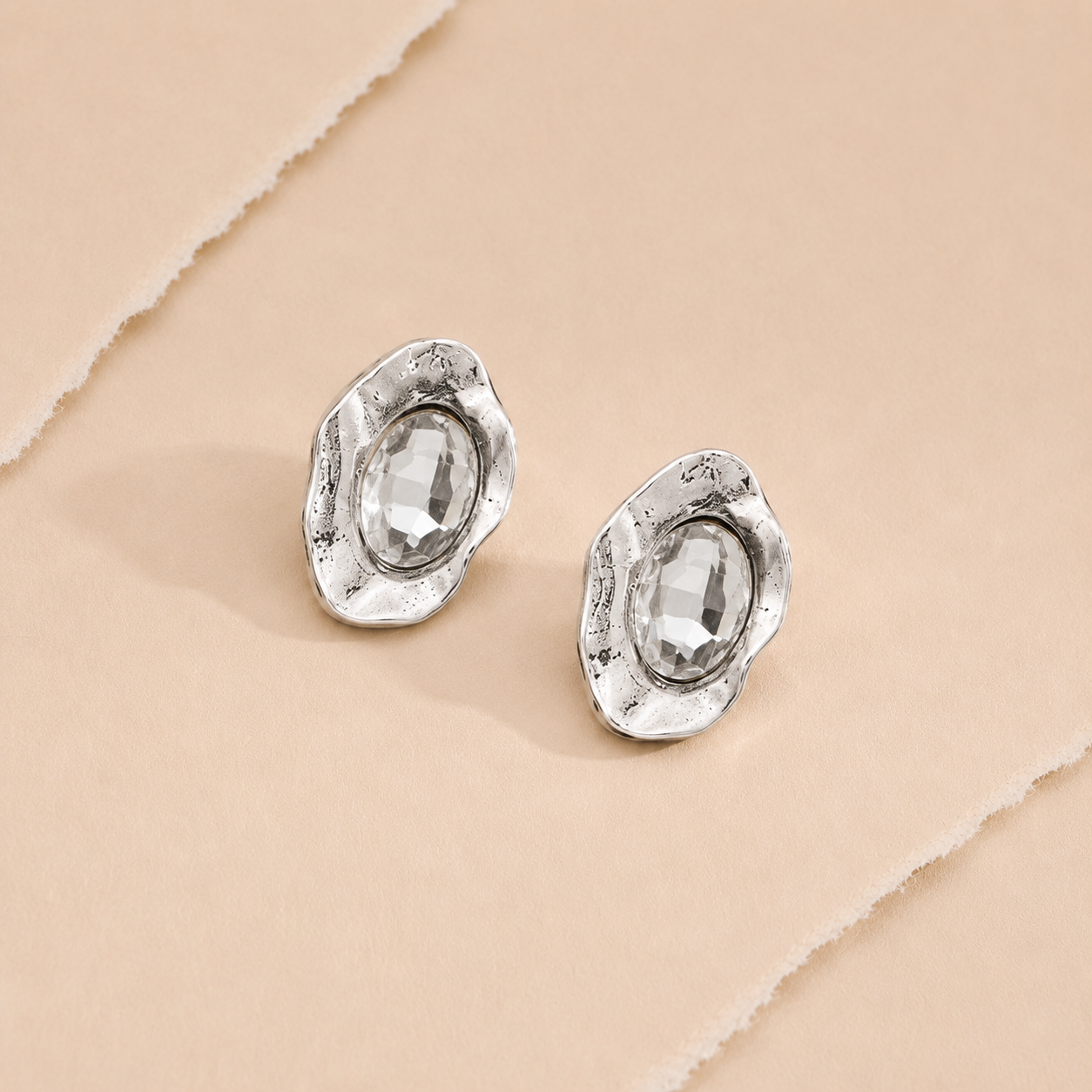 Oval Accent Statement Stud Earrings
