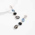Faceted Oval Drop Earrings