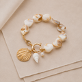Shell Charm Beaded Bracelet