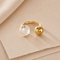 Modern Sphere Open Ring
