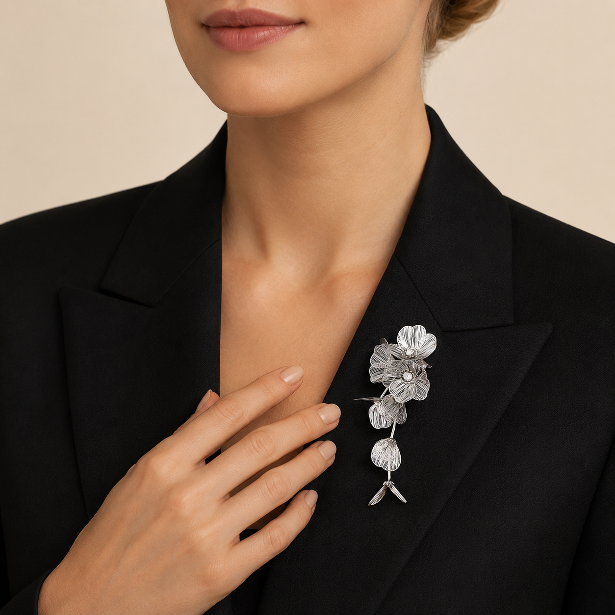 Floral Vine Statement Brooch