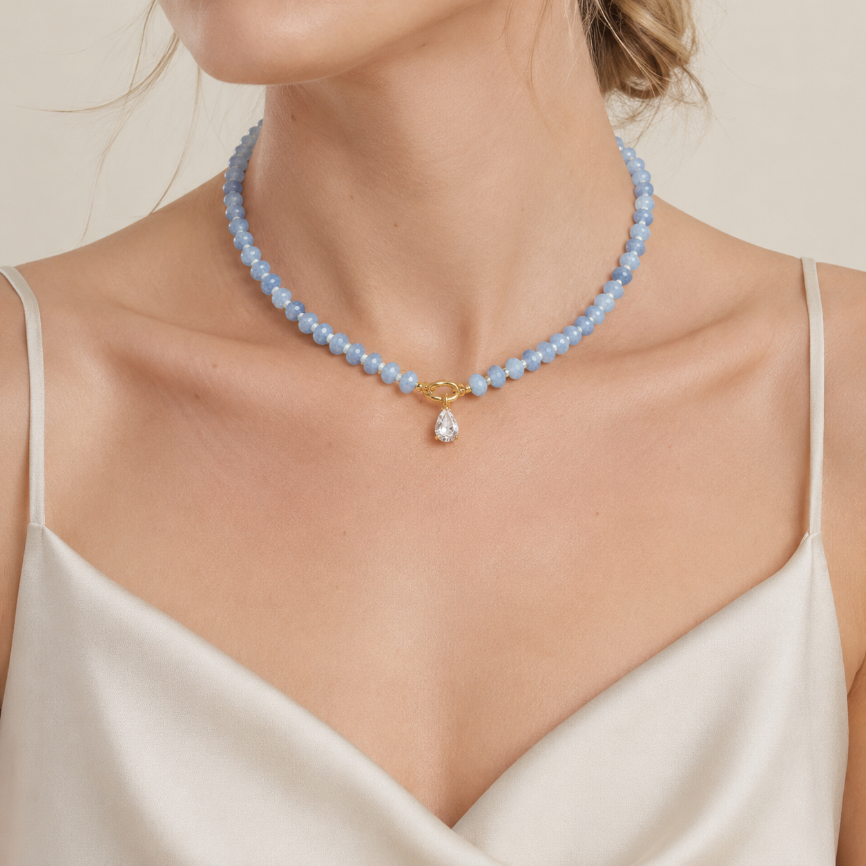 Multi-Strand Beaded Charm Necklace