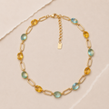 Faceted Gem Link Necklace