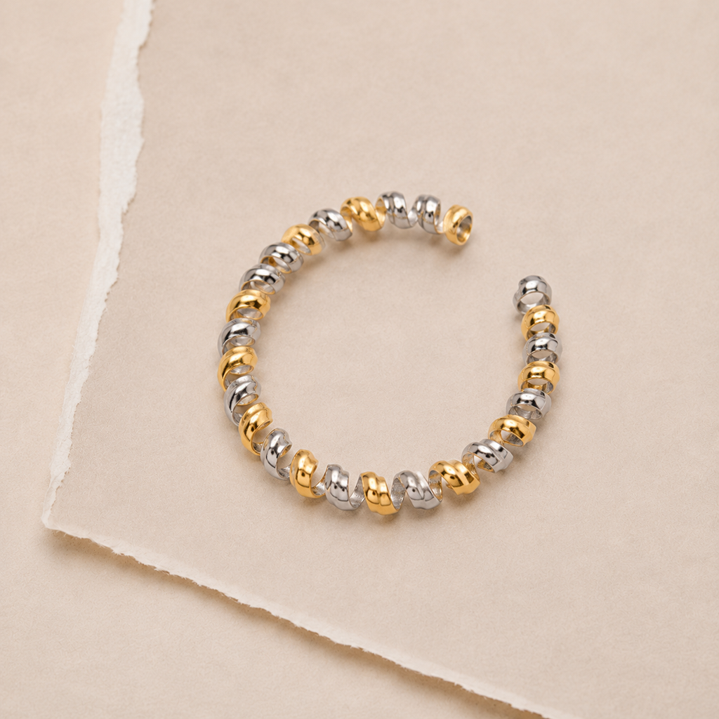Spiral Coil Cuff Bracelet