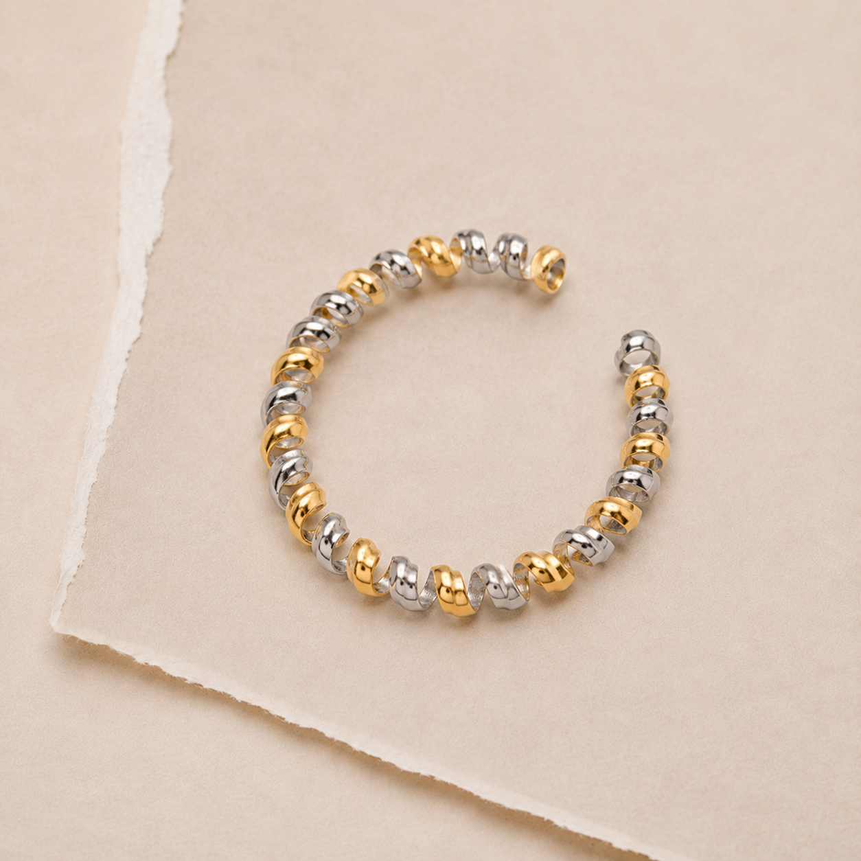 Spiral Coil Cuff Bracelet
