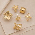 Coastal Floral Statement Ring Set