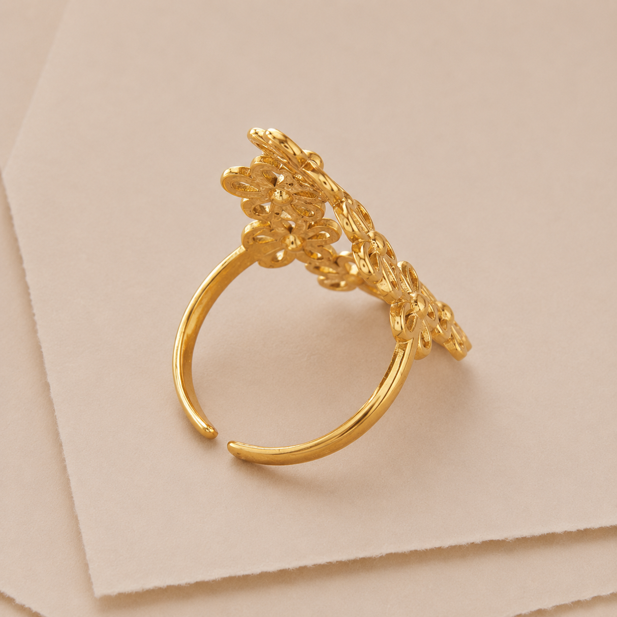 Floral Chain Ring