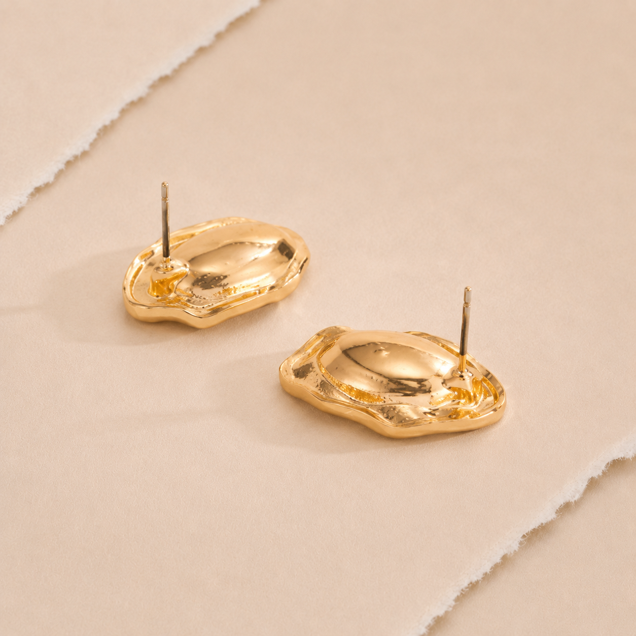 Oval Accent Statement Stud Earrings