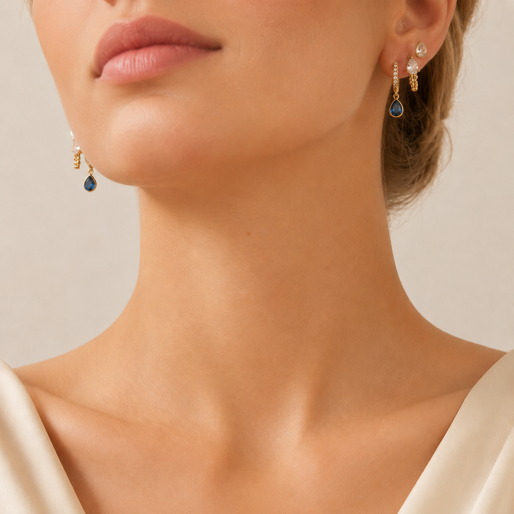 Teardrop Hoop Earring Set
