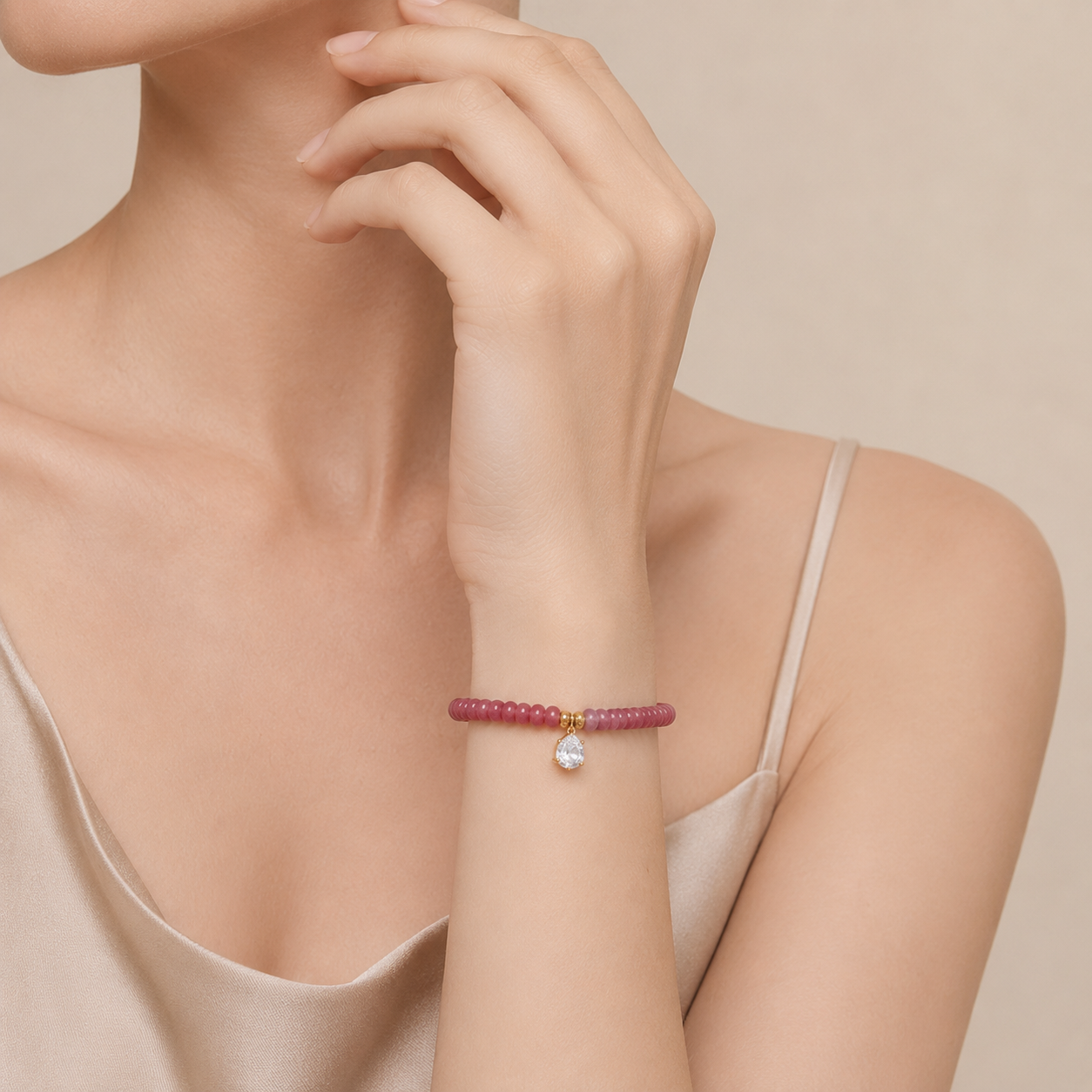 Playful Beaded Charm Bracelet