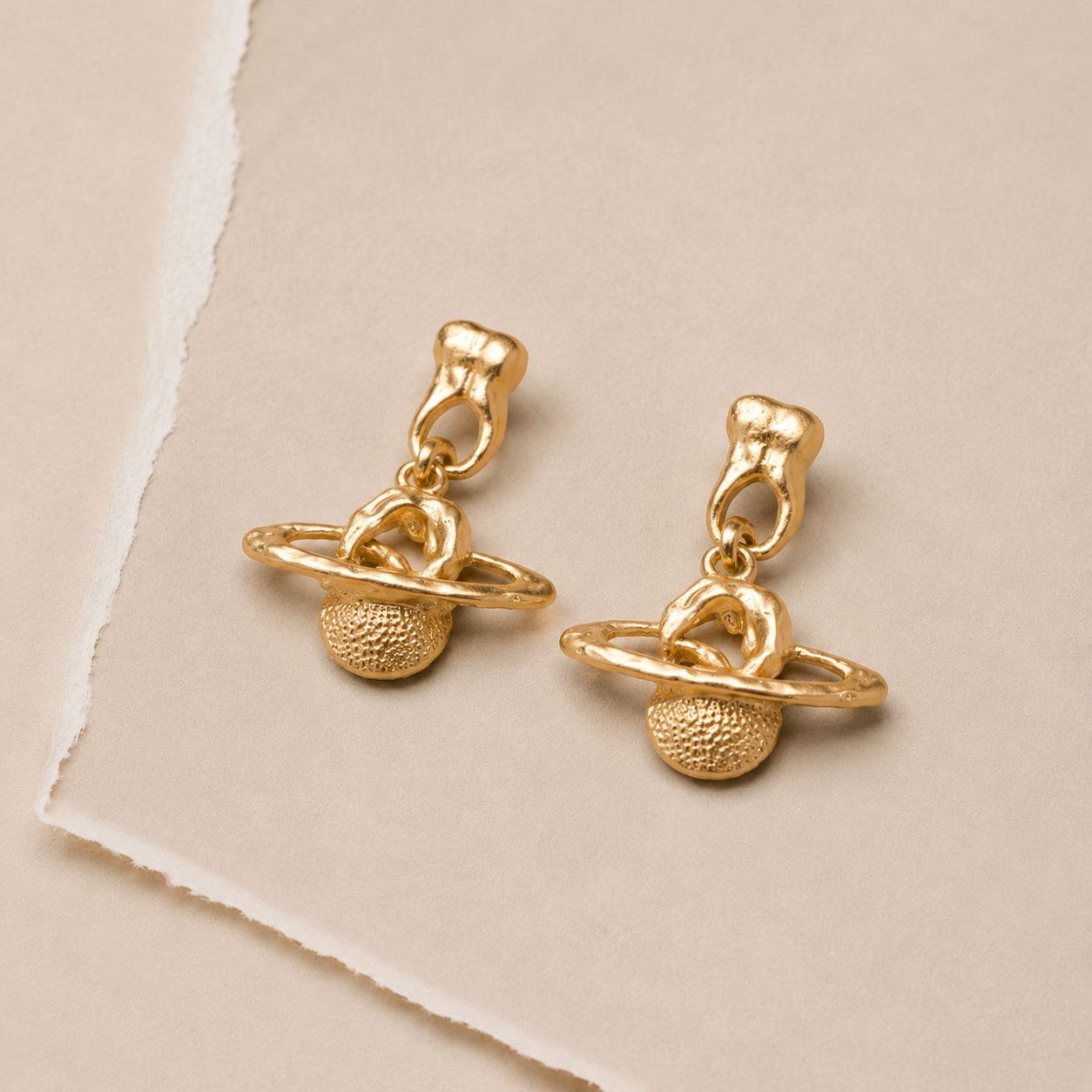 Abstract Orbit Drop Earrings