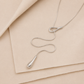 Sculptural Knot Lariat Necklace