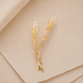 Sparkling Wheat Stem Brooch