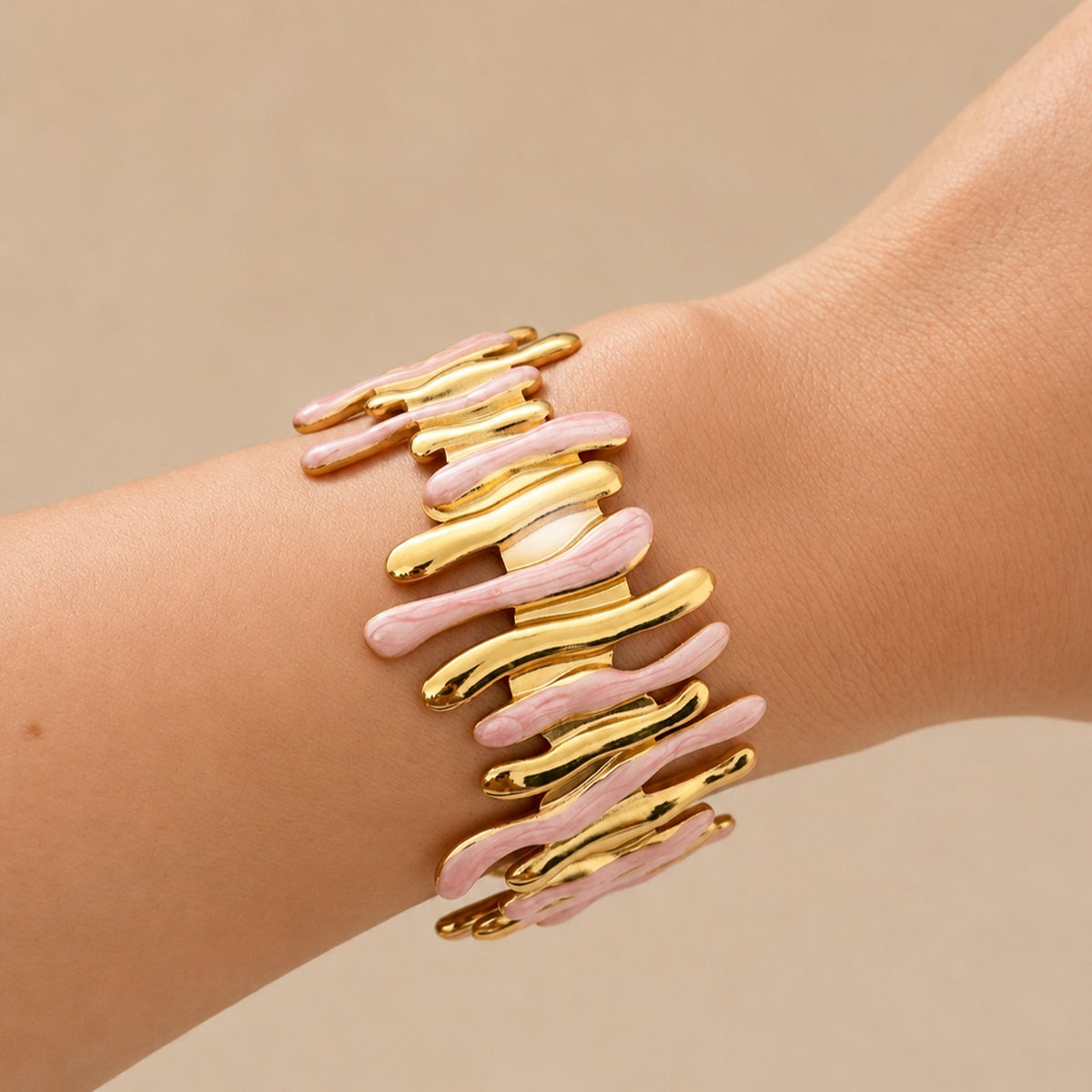 Floral & Starfish Cuff Bracelet