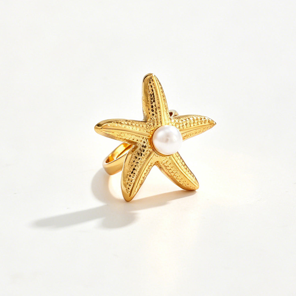 Ocean Charm Statement Ring Set
