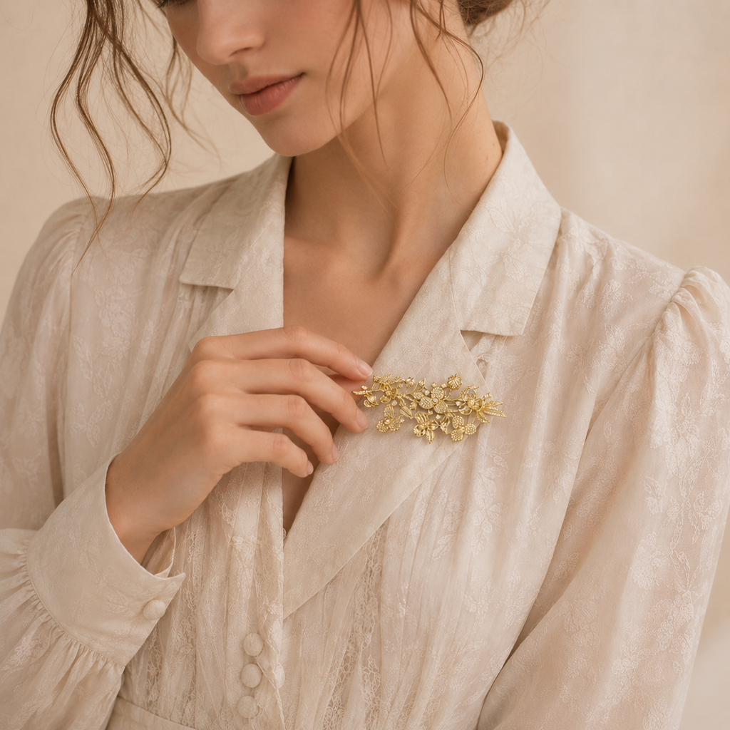 Floral Bouquet Statement Brooch