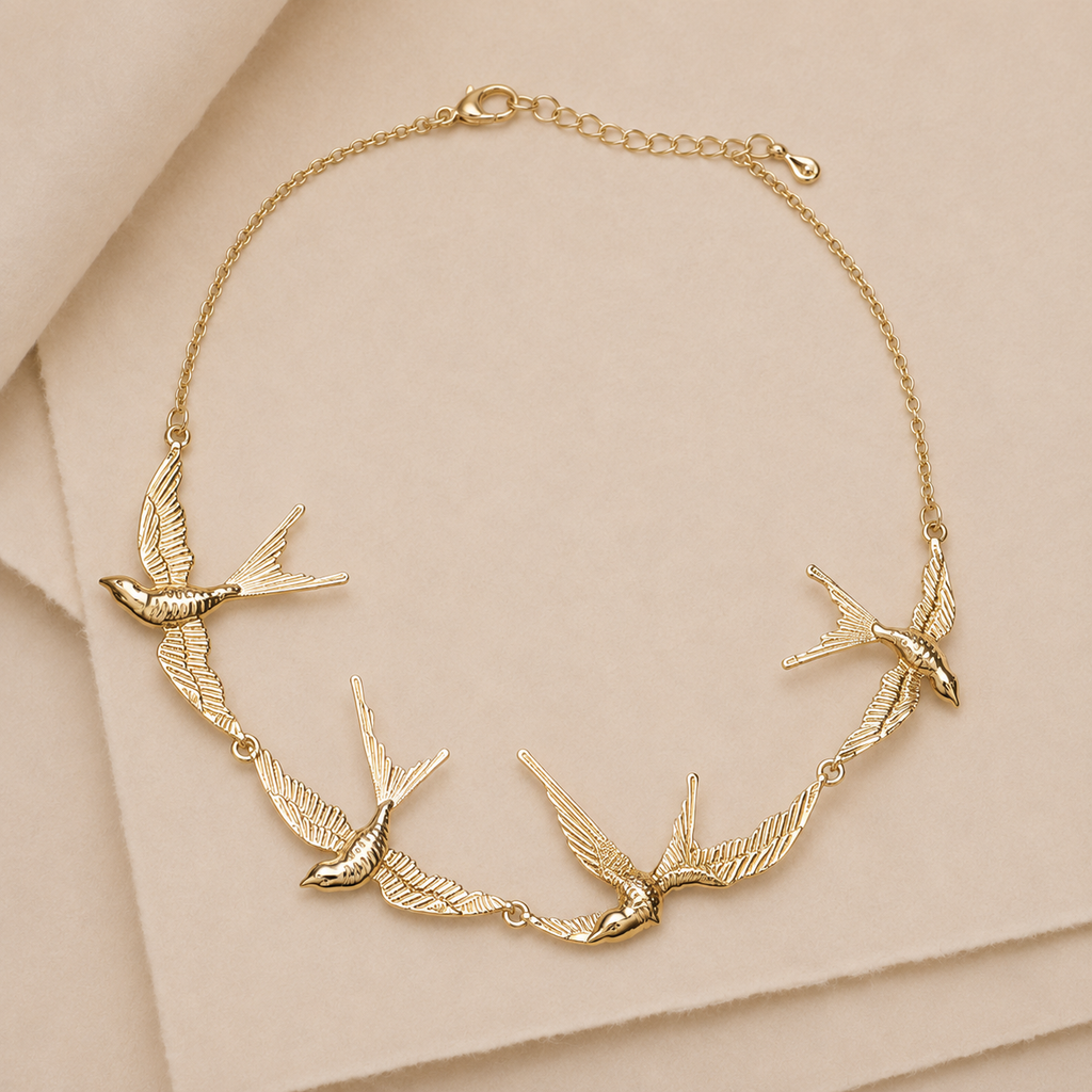 Swallow Charm Necklace