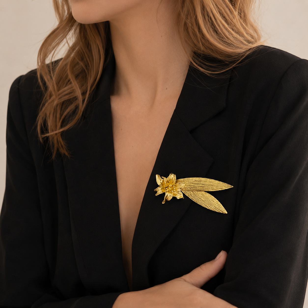 Flower & Leaf Statement Brooch