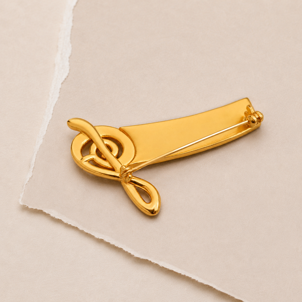 Music Note Piano Brooch
