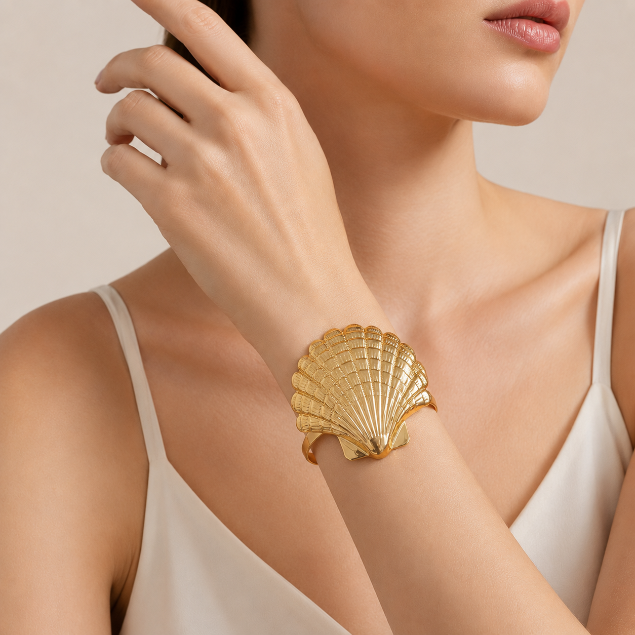 Scallop Shell Cuff Bracelet