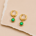 Gem Drop Hoop Earrings