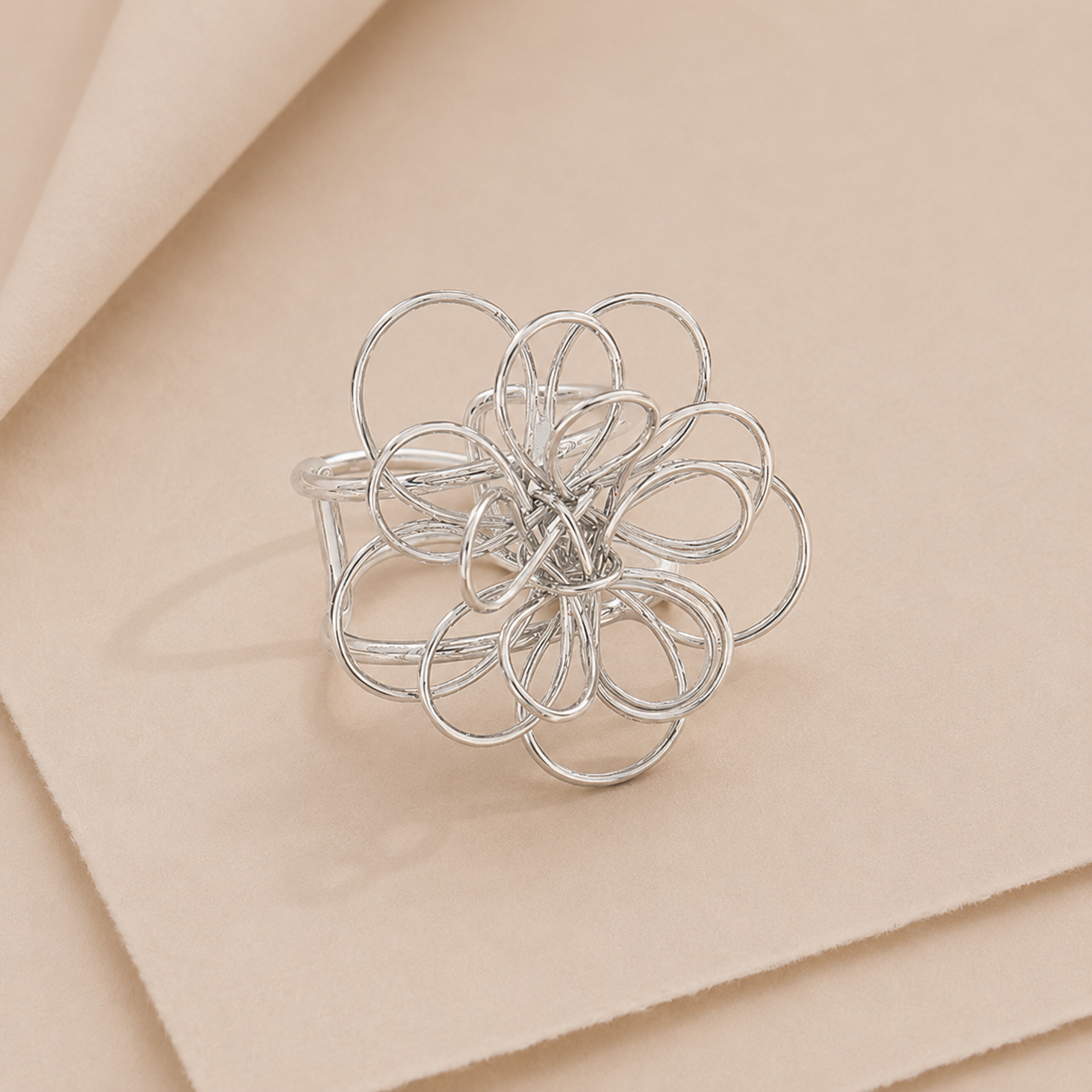 Looped Flower Statement Ring