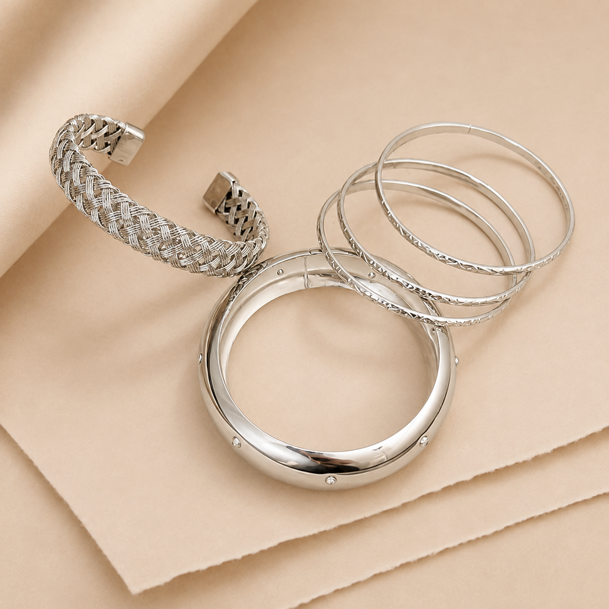 Mixed Bangle Bracelet Stack