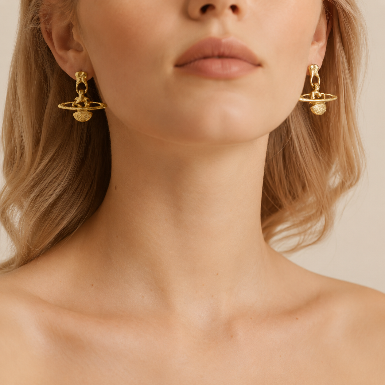 Abstract Orbit Drop Earrings