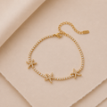 Starfish Rhinestone Chain Bracelet