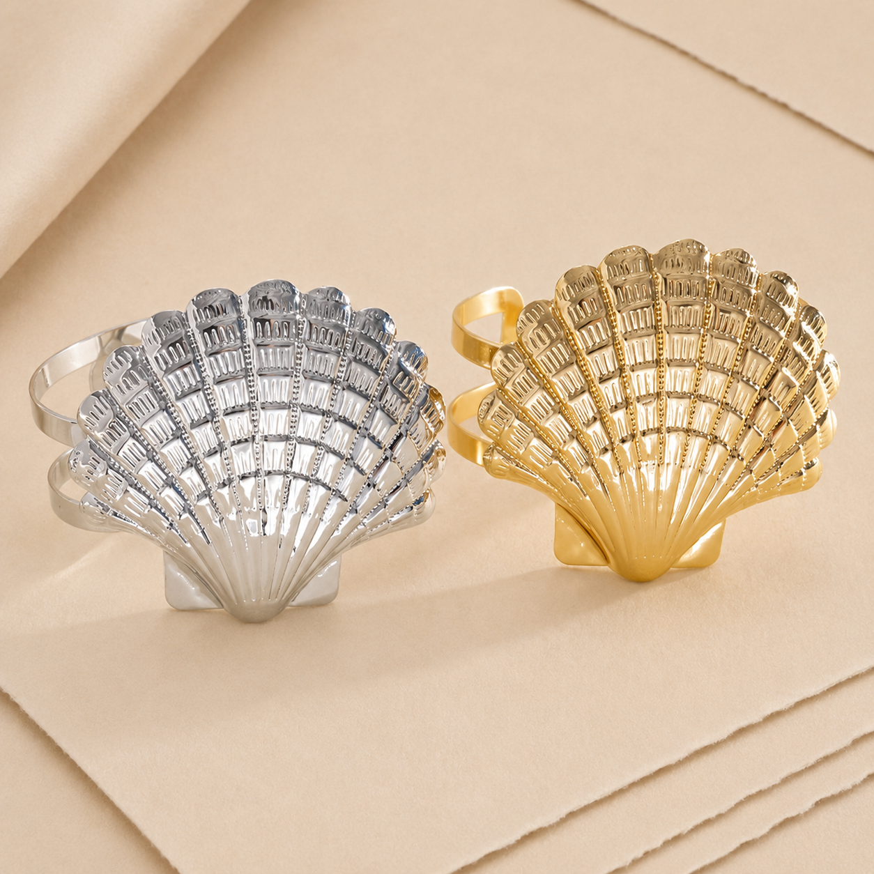 Scallop Shell Cuff Bracelet