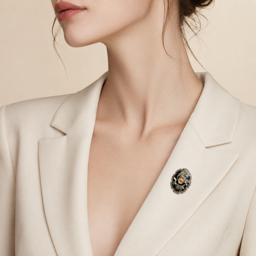Baroque Floral Statement Brooch