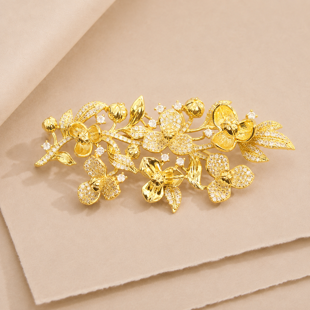 Floral Bouquet Statement Brooch