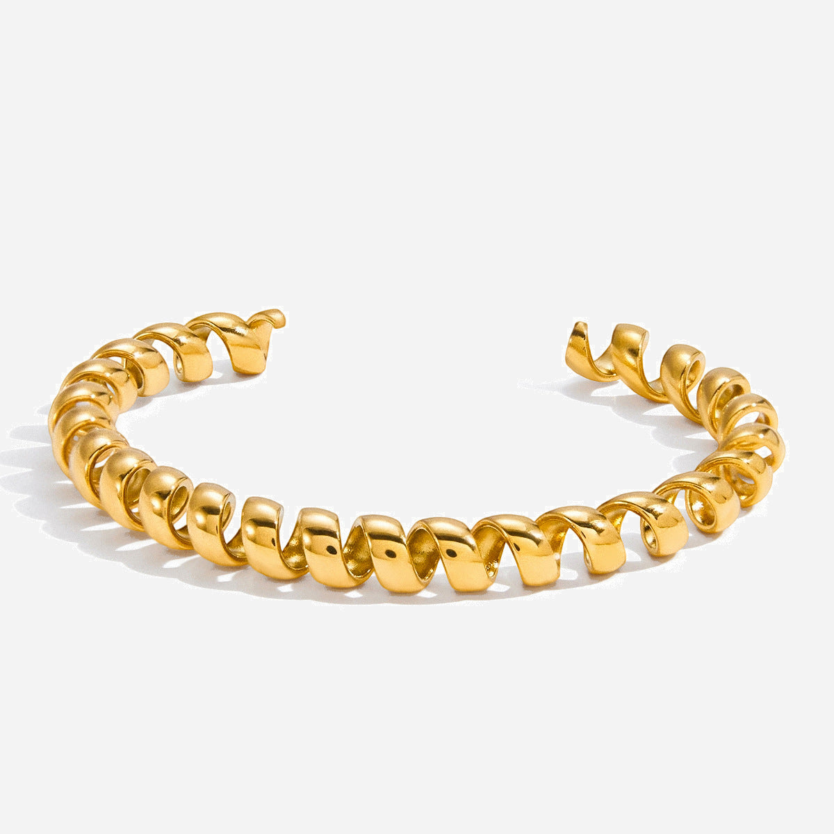 Spiral Coil Cuff Bracelet