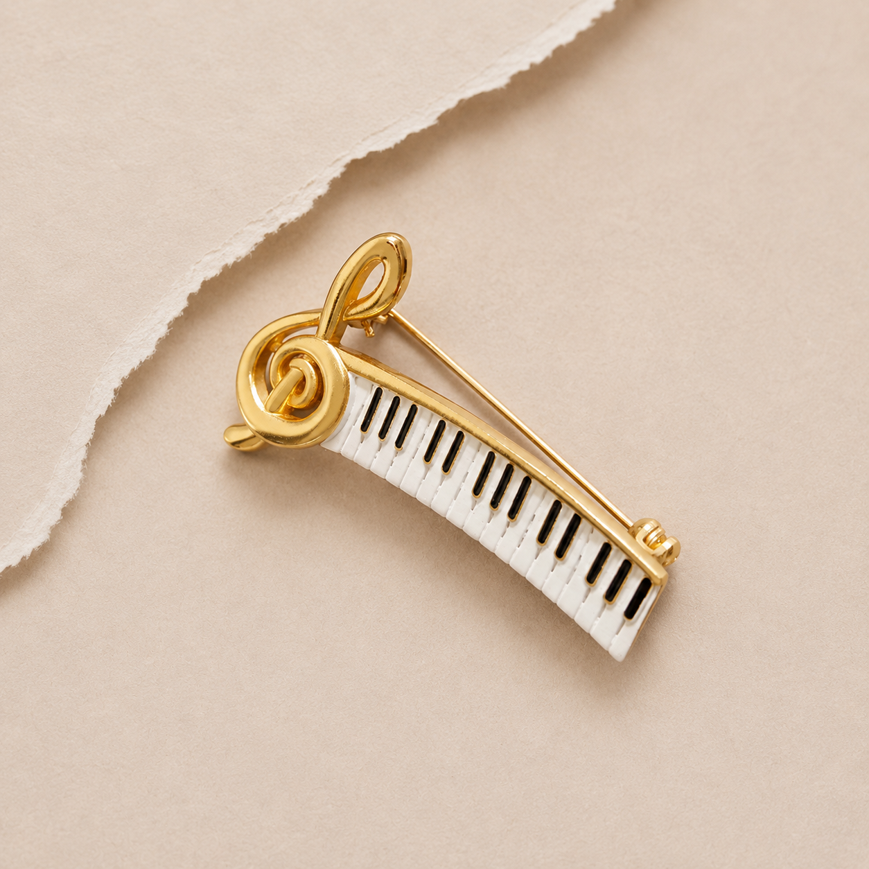 Music Note Piano Brooch