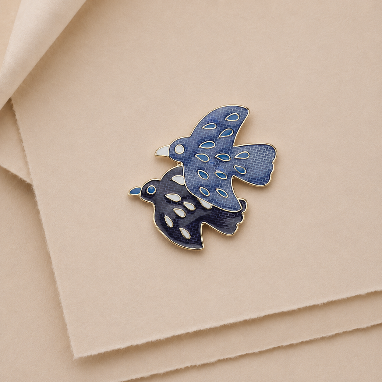 Graceful Twin Bird Brooch