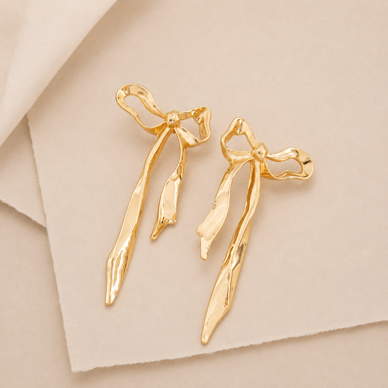 Oversized Bow Drop Earrings