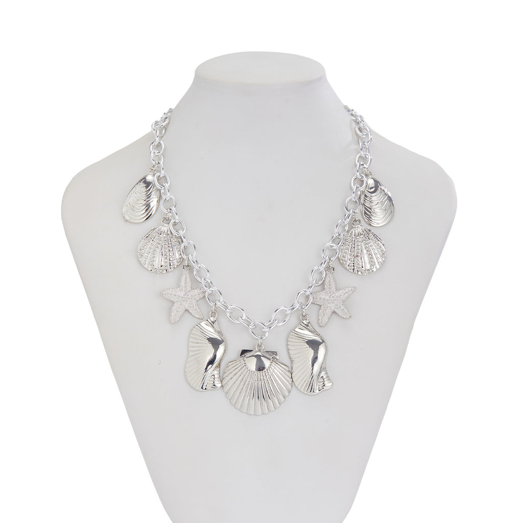 Seashell & Starfish Charm Necklace